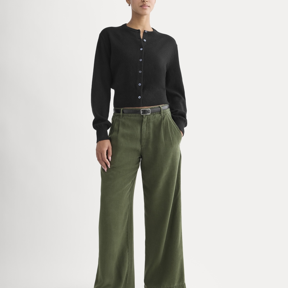 NWT Everlane The Trouser in Buttersoft - Dark Forest